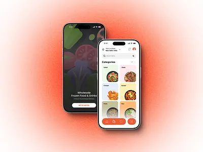 Wholesome - Frozen Food & Drinks Delivery App UI app ui ui user experience user interface user journey ux