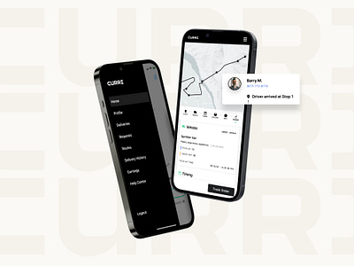 Curri | Mobile App UI app brand branding construction delivery design identity illustration ios logistics logo mobile people typography ui ux web