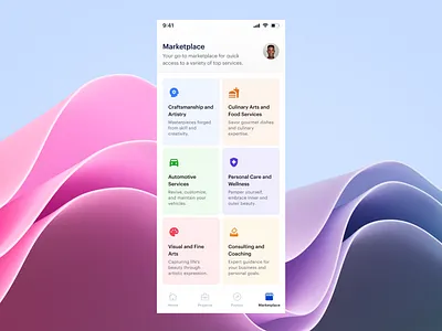 † Service Marketplace design interface mobile app ui uiux