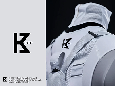 Logo for the sports brand IK DTR branding logo logotype typography vector