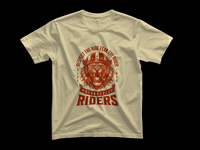 Motorcycle riders animal biker graphic design illustration logo motorcycle product design t shirt design tiger typography vector