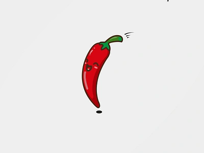 Chilli Milli acting animation branding chilli fast graphic design green happy face logo pepper red