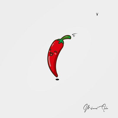 Chilli Milli acting animation branding chilli fast graphic design green happy face logo pepper red