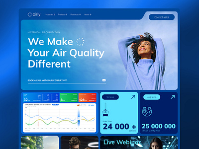 Webpage - air quality industry typogr typography ui web design