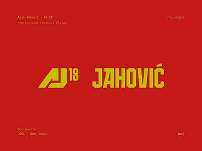 AJ18 - Adis Jahovic Logo aj branding custom font football logo logotype mark monogram player soccer sport