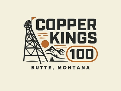 Copper Kings 100 branding butte copper kings graphic design mine montana mountains trail running trailrace trailrun trailrunning trees ultra marathon