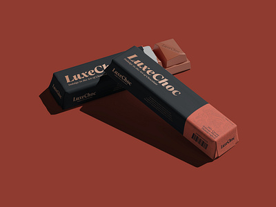 LuxeChoc Packaging Design animation brand identity branding chocolate packaging graphic design logo logo design motion graphics package design packaging packaging design