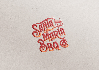 Lettering Santa Maria Bbq Co apparel design barbeque barbeque lovers bbq branding custom lettering graphic design hand crafted hand drawn hand lettering hand made lettering logo logotype red oak santa maria santa maria style type design typography vintage design