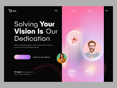 Gro || Landing Page Exploration landing landing design landing page landing page design landing ui landing ux