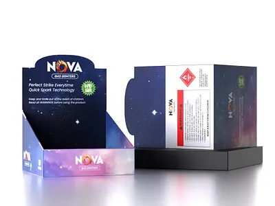 Gas Lighter Logo and Display Box Packaging attractive label design branding cosmetic label design label design logo design packaging packaging design product packaging