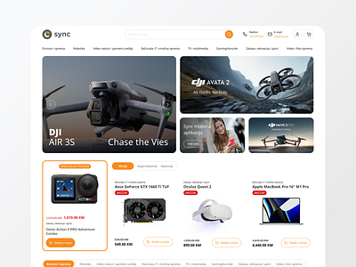 Sync webshop redesign UI design interface shop sync technology ui ux webshop