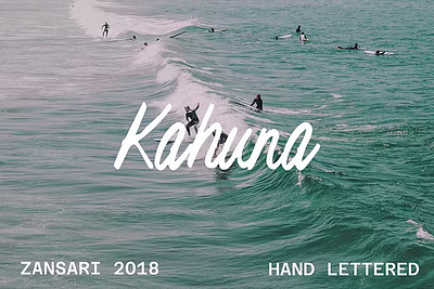 Kahuna brush script font advertising beach font brush font chill handwritten font painted font