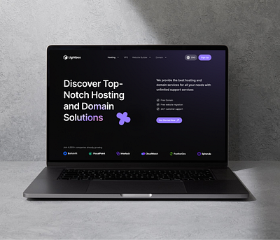 Lightbox Hosting Provider - Website Design figma graphic design landing page ui web web design website design