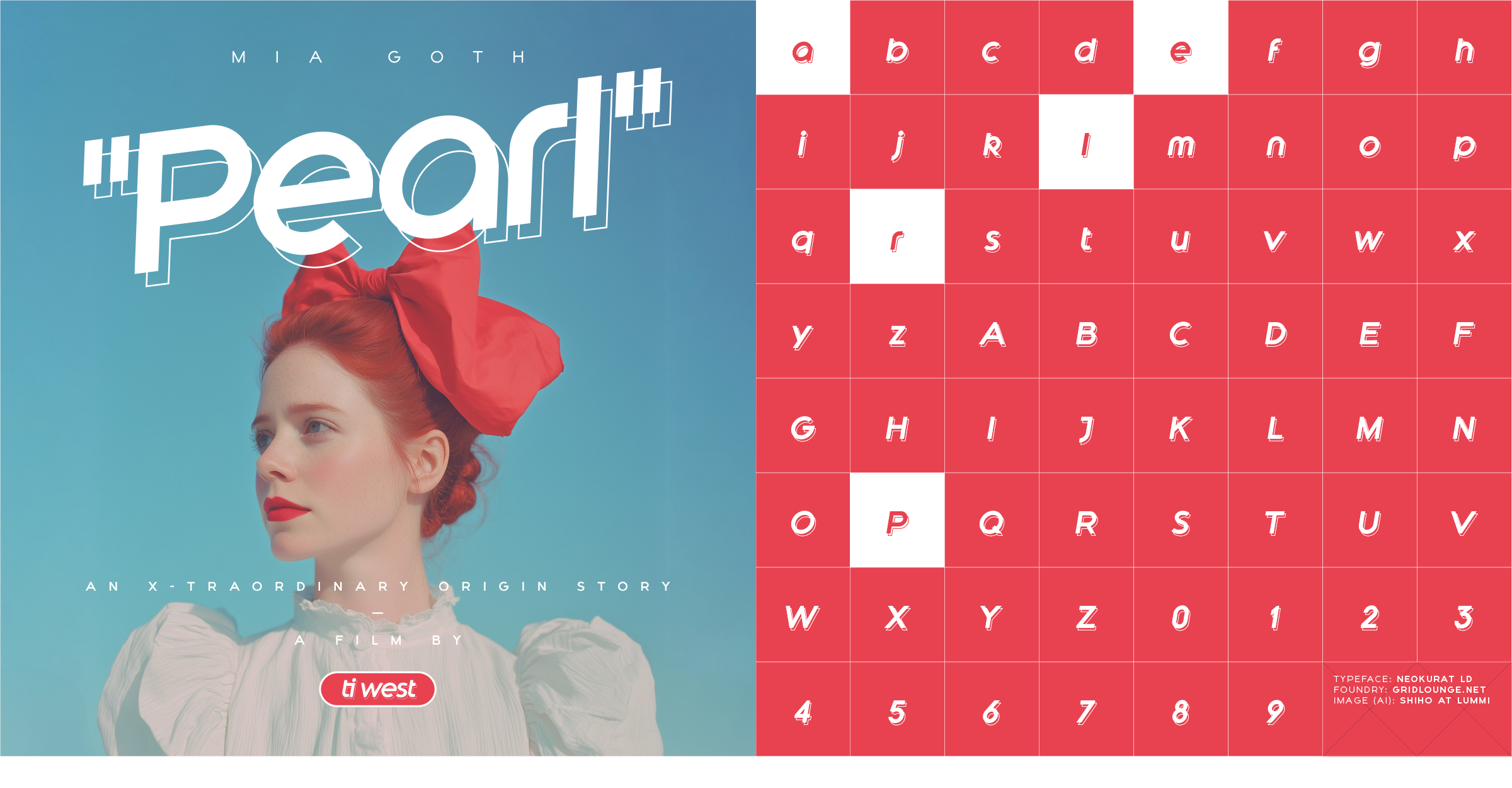 A font as haunting as Pearl’s story – Neokurat LD bold design cinematic typography display fonts elegant style font design font inspiration fonts graphic design horror aesthetic iconic fonts movie poster typography pearl film refined fonts retro stylish fonts suspenseful typography typography typography inspiration vintage