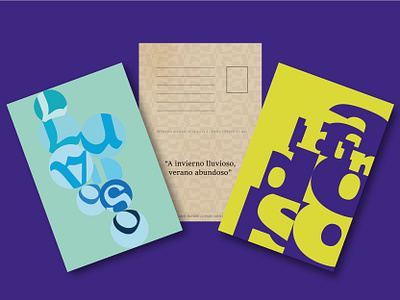 Rediseño de libro editorial graphic design postales postcard