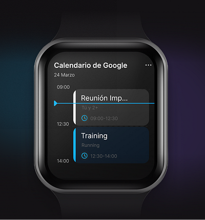 SmartWatch Calendar UI app design smartwatch ui ui design