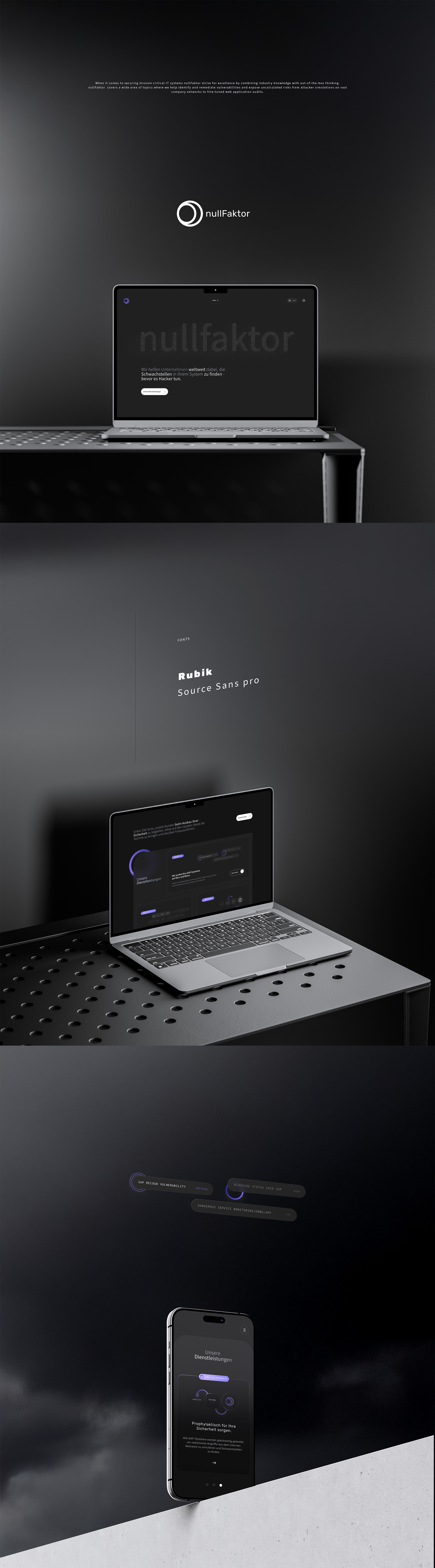 nullFaktor Webdesign dark it malzi sap security ui webdesign website