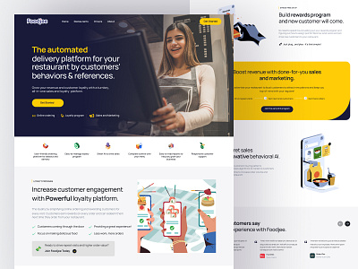 Foodjee - Food Delivery Landing Page delivery delivery app food food delivery food order home delivery landing page restaurant restaurant landing page ui ux web web design website website design