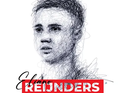 Eliano Reijnders digital painting eliano reijnders illustration indonesia portrait portrait art scribble scribble art scribbles timnas indonesia zwolle