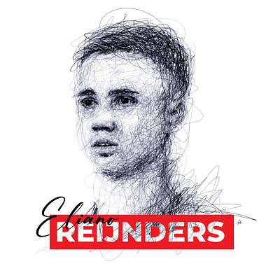 Eliano Reijnders digital painting eliano reijnders illustration indonesia portrait portrait art scribble scribble art scribbles timnas indonesia zwolle