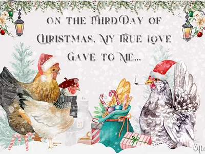 The Twelve Days of Christmas - Day Three card design fun ux