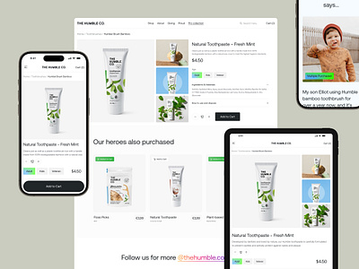 Eco Oral Care E-Commerce UI dental e commerce website e commerce homepage e commerce website eco website design floss e commerce website green website design landing page oral care e commerce oral product e commerce product page toothbrush website design ui ux website website design