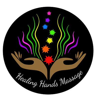 Healing Hands Massage Logo advertizing branding design graphic design logo smallbusiness vector wellness