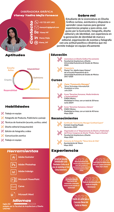 El CV Es nuestra presentación como profesionales currículum cv deseño editorial infografia ui