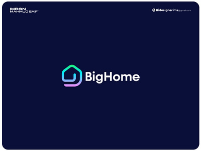 Minimal Real State Logo Design for Bighome a logo beset logo designer brand identity design branding design graphic design logo vector