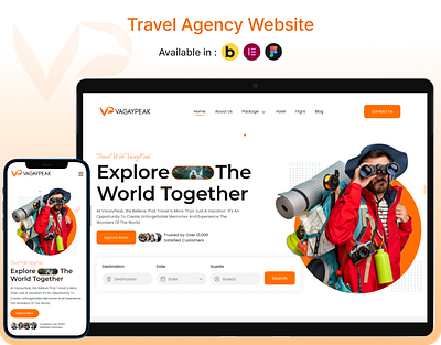 Travel Agency Landing Page Design explore word figma interface landing page minimal design responsive design travel travel agency travel website trip planner ui ui design uiux ux vacation web design