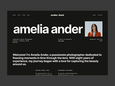 Website Design Portfolio & Agency design landing page photographers portfolio product designers ui ux web design webside