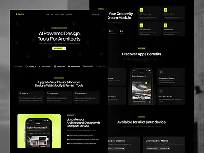 Oprah - AI Generated Architectural Website ai app architec architectural intelligence architecture website celan design desktop future generate generated generating house house ai image ai tech ui ux website website design