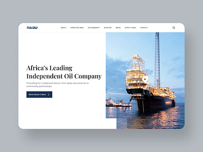 Tullow Oil Redesign - UI/UX Exploration branding elegant exploration gas landing page luxury oil redesign sustainability ui