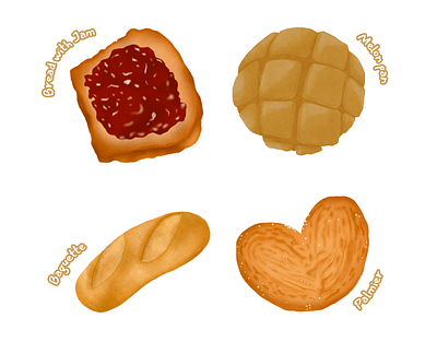 Raster Bread Illustration 2d bitmap graphics digital art digital drawing digital illustration digital painting high resolution image illustration layered artwork pixel art pixel based illustration raster art raster textures rasterized image