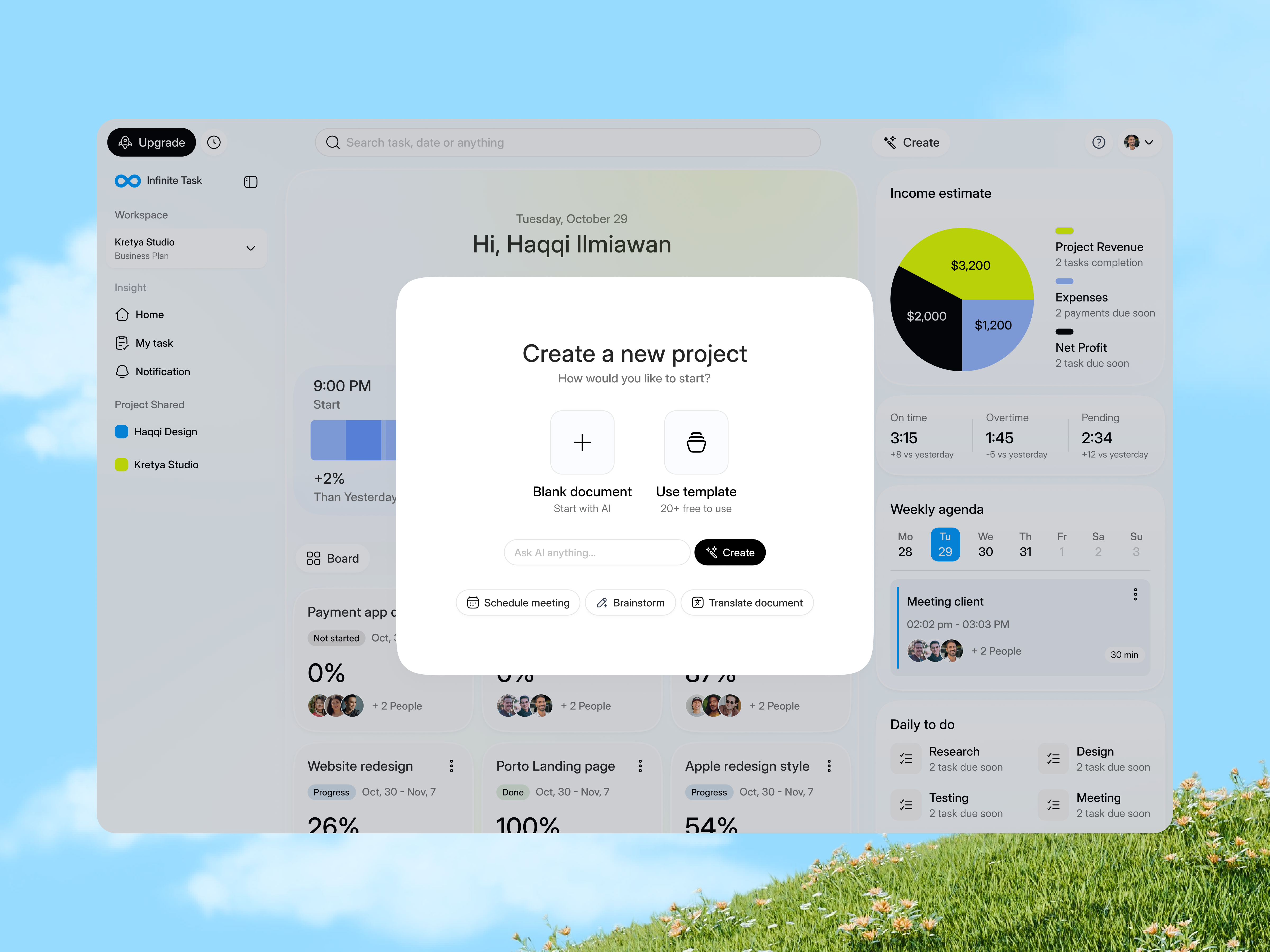 Example of Monthly Design Support