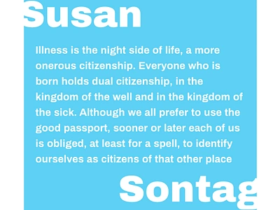 Susan Sontag Quote disability illness quote quotes susan sontag