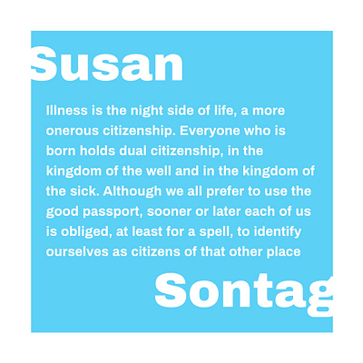 Susan Sontag Quote disability illness quote quotes susan sontag