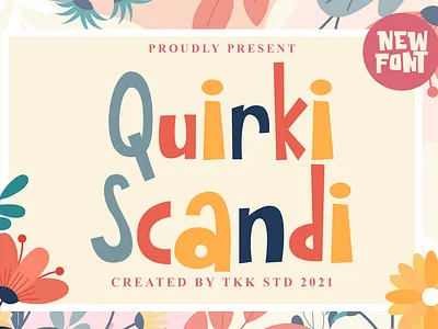 Quirki Scandi – Girly Kids Font branding children comic design display font font funny gaming girly kids movie playful poster youtube