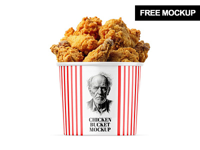 Free fried chicken bucket mockup​ chicken bucket mockup chicken tub mockup free fried chicken bucket mockup free fried chicken tub mockup mock up take away