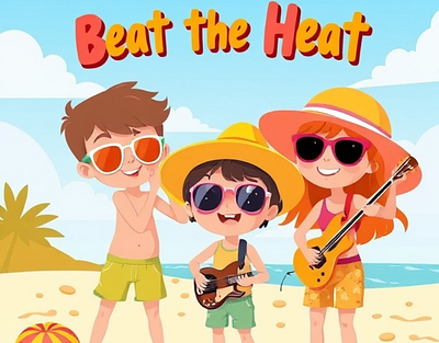 Beat the Heat Kid's illustration branding cartoon character illustration concept art illustration