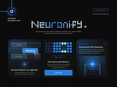 Neuronify: Your AI assistant 🚀🔥 ai artificial intelligence assistant chat chat bot component creativity design gemini intelligence minimal privacy product product design smart technology ui ux