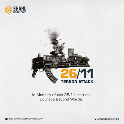 26/11 Mumbai Attacks 3d animation branding graphic design logo motion graphics ui