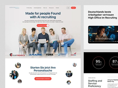 AI Recruiting Website | Orbix Studio aihiring analytics candidate career employment hiring website homepage job listing job portal job seeker landing page orbix studio recruiting platform recruitment agency ui ui design ux web design website