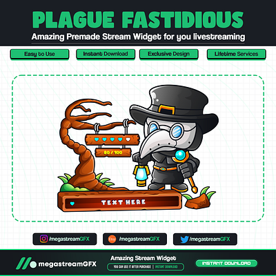 Plague Witcher Stream Widget - Goals Widgets | Stream widget streamlabs widgets