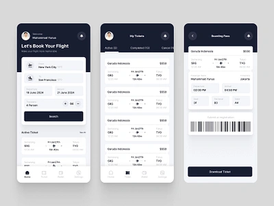 Flight Ticket App ui