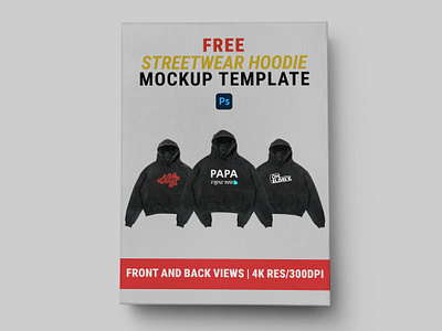 FREE Streetwear Hoodie Mockup Template graphic hoodie template