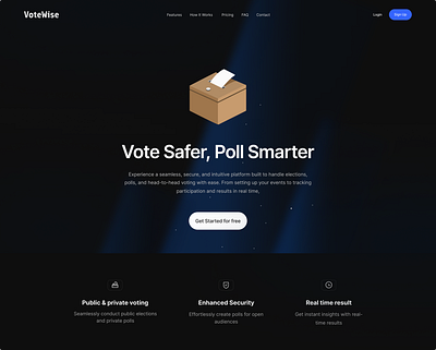 VoteWise Landing Page design product product design ui ux