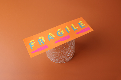 Orange Fragile Die cut Stickers UK custom signs custom stickers die cut stickers fragile labels fragile stickers graphic design label design logo logo design sticker design