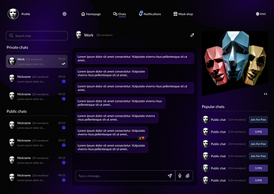 Anonymous Chat UI/UX Design ui