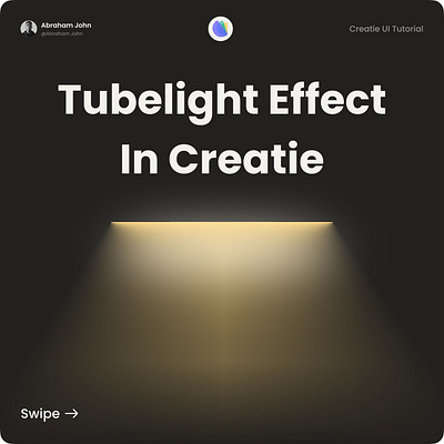 Tubelight Effect in Creatie app design creatie mobile design ui ux web design